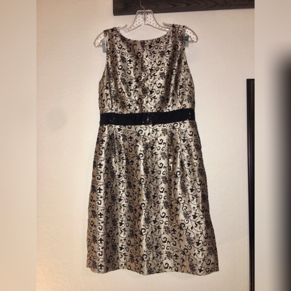 Tahari Arthur S. Levine Shinny & Sequin Dress